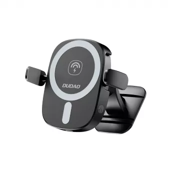 Dudao FW11 telefoonhouder voor in de auto met draadloze oplader 15W ventilatie/dashboard - zwart