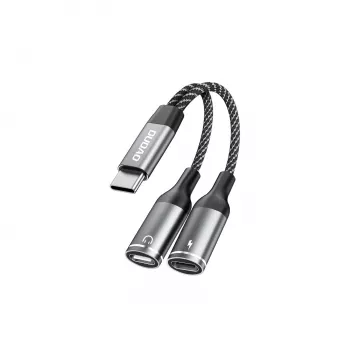 Dudao L13C+ 2-in-1 USB-C naar USB-C-adapter met audio en laden