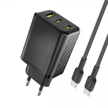 Dudao A29C 65W GaN USB-C-oplader met USB-C-kabel - zwart