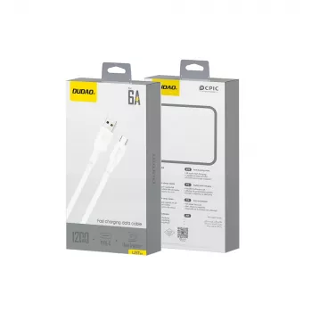 Dudao L2S USB-A naar USB-C 30W 1m witte laad- en datakabel