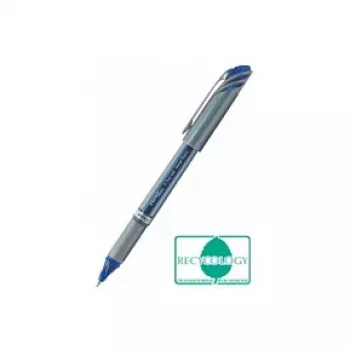 Pentel BL27 EnerGel Liquid gelpen - zilver - blauw - metaal - 0,7 mm - 0,35 mm