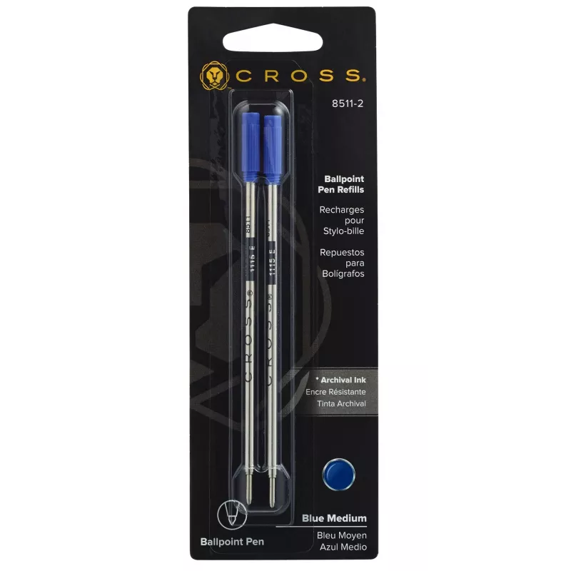 Cross balpenvullingen medium blauw 2-pack