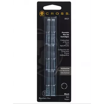 Cross 8921 Inktpatronen voor vulpen, zwart, 6 stuks