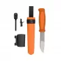 Morakniv Kansbol vast mes met survivalset, oranje