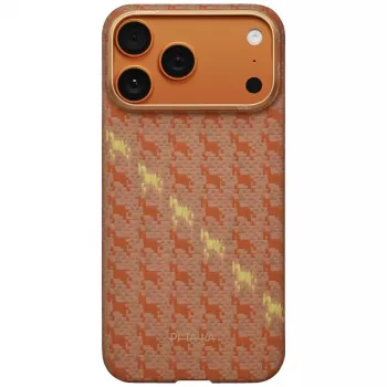PITAKA Happiness Rides Edge Case MagSafe voor iPhone 17 Pro Max Amber