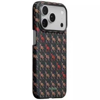 PITAKA Edge Case Happiness Rides In voor iPhone 17 Pro Max, aramidevezel, MagSafe, Ebon Kylin