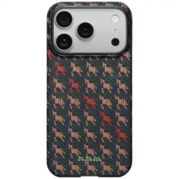 PITAKA Edge Case Happiness Rides In voor iPhone 17 Pro Max, aramidevezel, MagSafe, Ebon Kylin