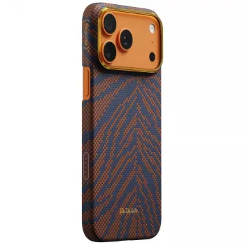 PITAKA Edge Case Breath of Veins voor iPhone 17 Pro, Burning Orange