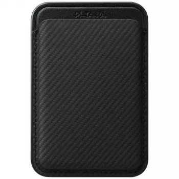 PITAKA Woven Wallet MagSafe magnetische portemonnee voor iPhone - zwart/grijs