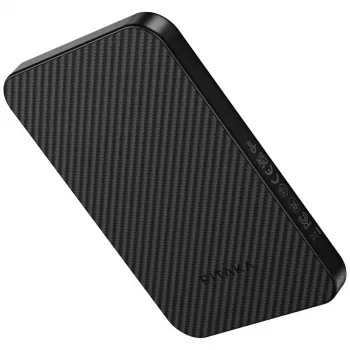 PITAKA Aramid Fiber powerbank 5000mAh Qi2 MagSafe zwart-grijs
