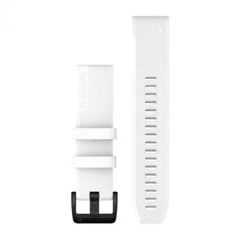 Garmin QuickFit 22mm Siliconen Armband Wit met Zwarte RVS Gesp 010-12901-01