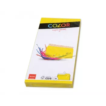 ELCO Color envelop C5/6 (114 x 229 mm), zonder venster, zelfklevend, 100 g/m², Geel, 25 stuks (74617.72)