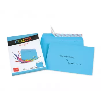 ELCO Color envelop C5 (162 x 229 mm), zonder venster, zelfklevend, 100 g/m², intensiefblauw, 25 stuks (74618.32)