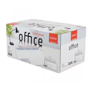 ELCO Office envelop C5/6 (114 x 229 mm), venster vooraan links, zelfklevend, 80 g/m², wit, 200 stuks (74534.12)
