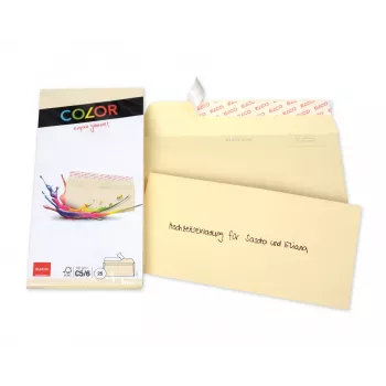 ELCO Color envelop C5/6 (114 x 229 mm), zonder venster, zelfklevend, 100 g/m², chamois, 25 stuks (74617.41)