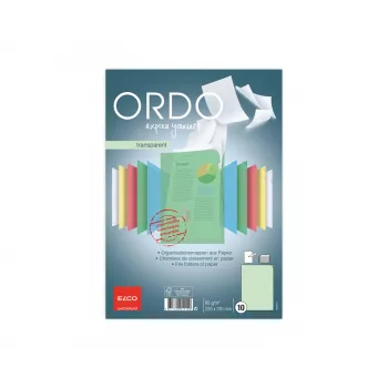 ELCO Ordo Transparante organisatiemap A4, 220 x 310 mm, 80 g/m², Groen, 10 stuks (73696.64)