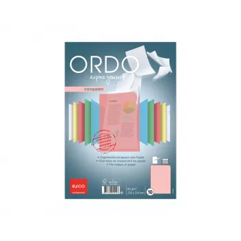 ELCO Ordo Transparante organisatiemap A4, 220 x 310 mm, 80 g/m², Rood, 10 stuks (73696.94)