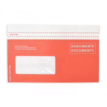 ELCO Quick Vitro Documententas C5/6 (114 x 229 mm), venster links, Rood, 250 stuks (29128.80)