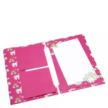 Artoz Papier 334001-03 briefpapier met enveloppen, Unicorn pink (ca. DIN A5), 80 g/m², 1 pak