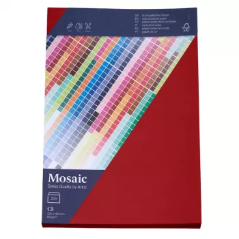 Artoz Papier Mosaic enveloppen DIN C5 zonder venster vuurrood gegomd 20 stuks (9439420-587)