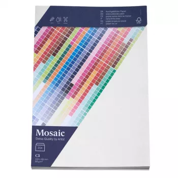 Artoz Papier Mosaic enveloppen DIN C5 zonder venster wit nat te plakken 20 stuks (9439420-211)