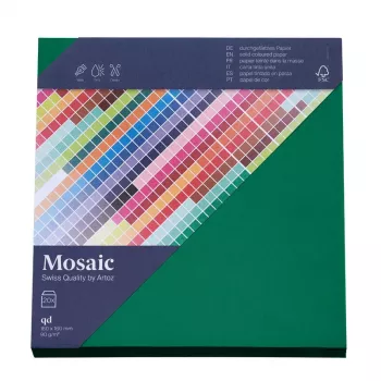 Artoz Papier Mosaic vierkante enveloppen dennengroen gegomd zonder venster 20 stuks (9445420-348)