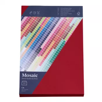 Artoz Papier Mosaic enveloppen DIN C6 zonder venster wijnrood natte gom 20 stuks