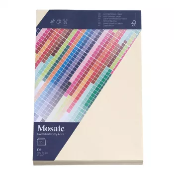 Artoz Papier Mosaic enveloppen DIN C6 vensterloos ivoor natte gom 20 stuks