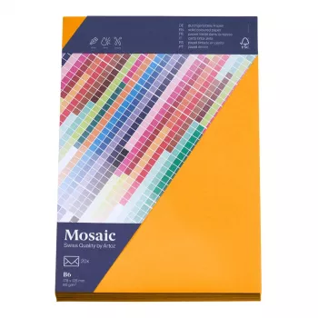 Artoz Papier Mosaic enveloppen DIN B6 zonder venster papaja natte gom 20 stuks
