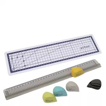 Artoz Papier snijliniëer-set 7-delig 32,0 cm transparant