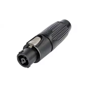Neutrik NLT8FX-BAG speakON 8-polige bus-kabelconnector, zwart, polyamide, zink, IP50, 250V, 50A