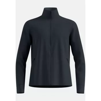 Odlo Grid Fleece Mid Layer Full Zip jasje - Black Melange, maat L