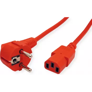 ROLINE netsnoer IEC320 C13, recht, rood, 0,8 m