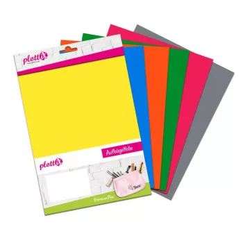 Plottix PremiumFlex heat transfer vinyl 6 vellen assorted colors flexfolie 20,0 cm x 30,0 cm