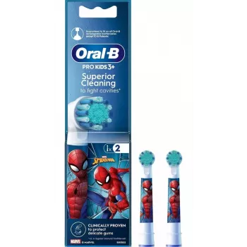 Oral-B EB10S Spiderman vervangende borstelkoppen, 2-pack, extra zacht, kinderen 3+