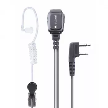 Midland MA 31LK Pro bedrade headset met akoestische buis - zwart/transparant