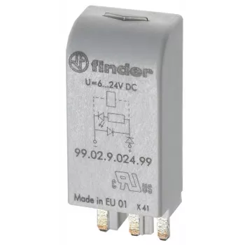 Finder LED groen indicatiemodule met diode 6-24 VDC voor 95-serie socket 99.02.9.024.99