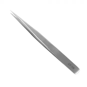 SBS Fast Skin pincet met schuine punt, roestvrij staal, 9,5 cm, zilver