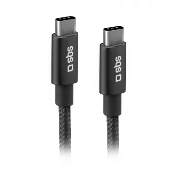 SBS TECABLETCC20BK USB-C naar USB-C kabel 25W Power Delivery 1,5m - grijs