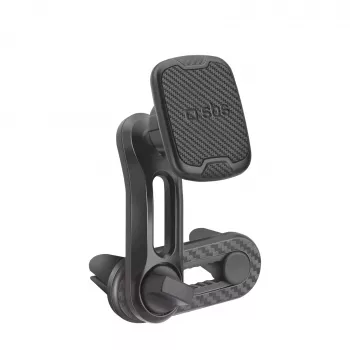 SBS Magnetic Double Clip autotelefoonhouder - universele smartphonehouder met sterke neodymiummagneten, 360° draaibaar, zwart