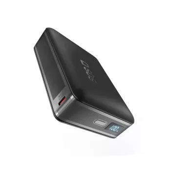 SBS HD 30W 10000mAh USB-C powerbank met LCD-display - zwart