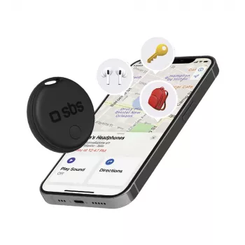 SBS Track My Circle locator compatibel met Apple Find My - zwart