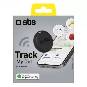 SBS Track My Circle locator compatibel met Apple Find My - zwart