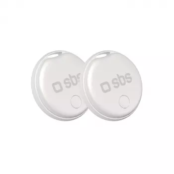 SBS Track My Circle itemtracker compatibel met Apple Find My, 2-pack - wit