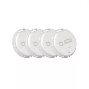 SBS Track My Circle tracker compatibel met Apple Find My - 4-pack - wit