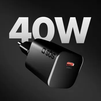 STEP BY STEP SBS 40W 1c zwarte USB-C wandoplader