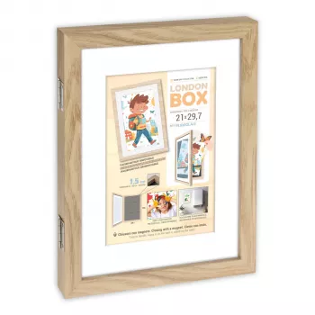 ZEP London Box Naturel Fotolijst MRN82 Houten lijst Binnenmaat 14x21,5 cm