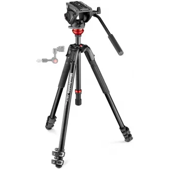 Manfrotto 190 videostatiefset met 500AH vloeistofkop