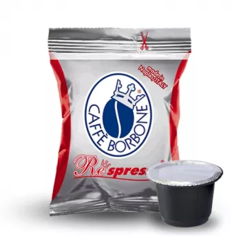 Caffè Borbone Respresso Miscela Rossa 50 koffiecapsules voor Nespresso OriginalLine, à 5 g, donkere branding, totaal 250 g
