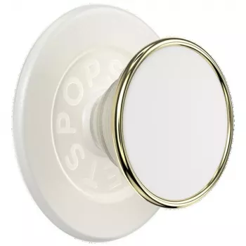 Popsockets Round Luxe Coconut Creme Enamel MagSafe telefoongrip en standaard
